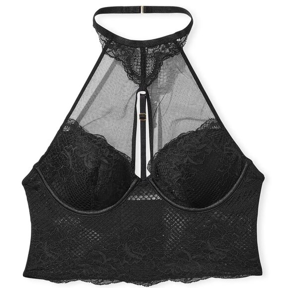 New! Victoria's Secret Very Sexy Fishnet High-Neck Lace Corset Top 4903 - Picture 1 of 7